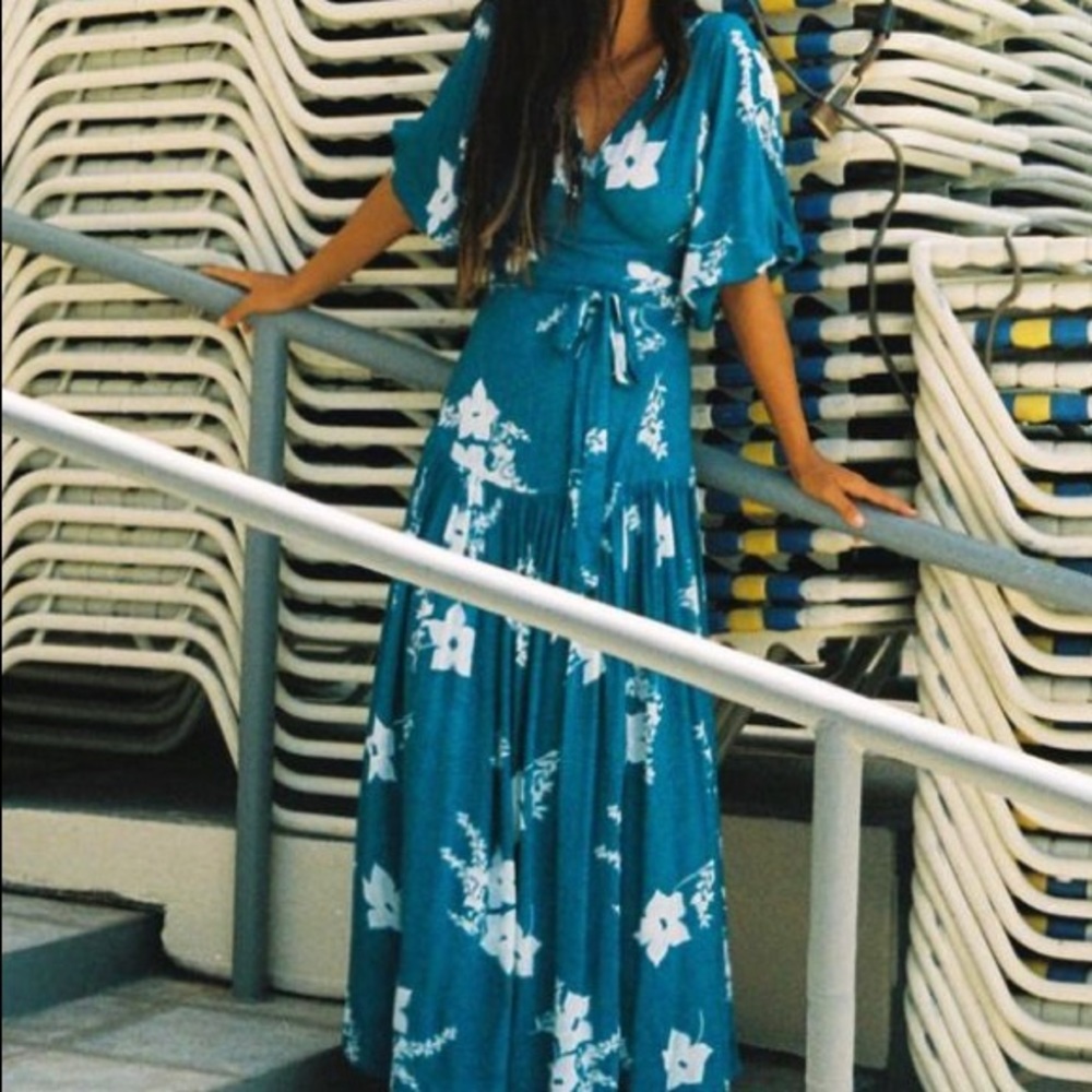 Gilia clothing maxi wrap dress
